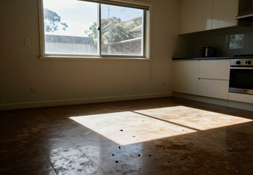 Bed bug infestation in a Lane Cove bedroom before treatment